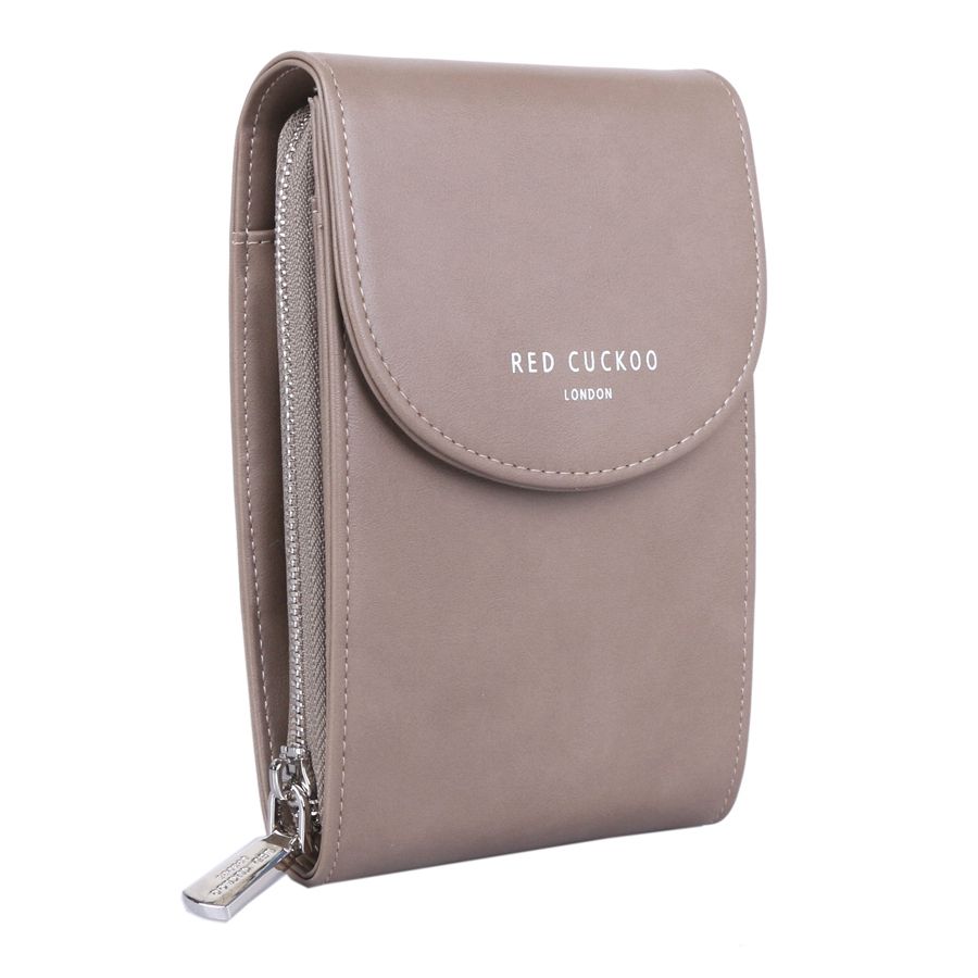 Red Cuckoo Cross Body Pouch in Taupe – Occasions 2 Celebrate