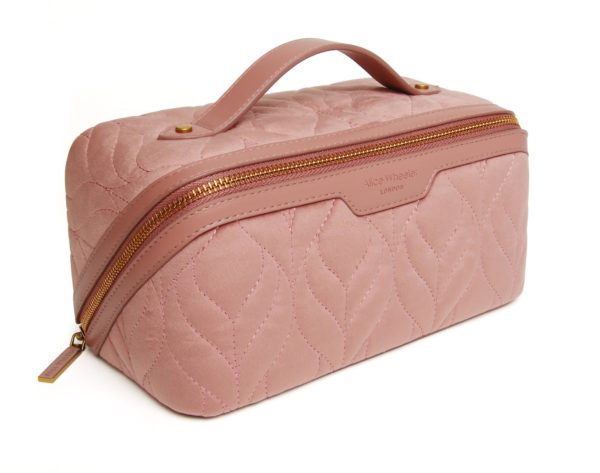 Alice Wheeler Pink Quilted Velvet Train case, 2025 collection - Image 3